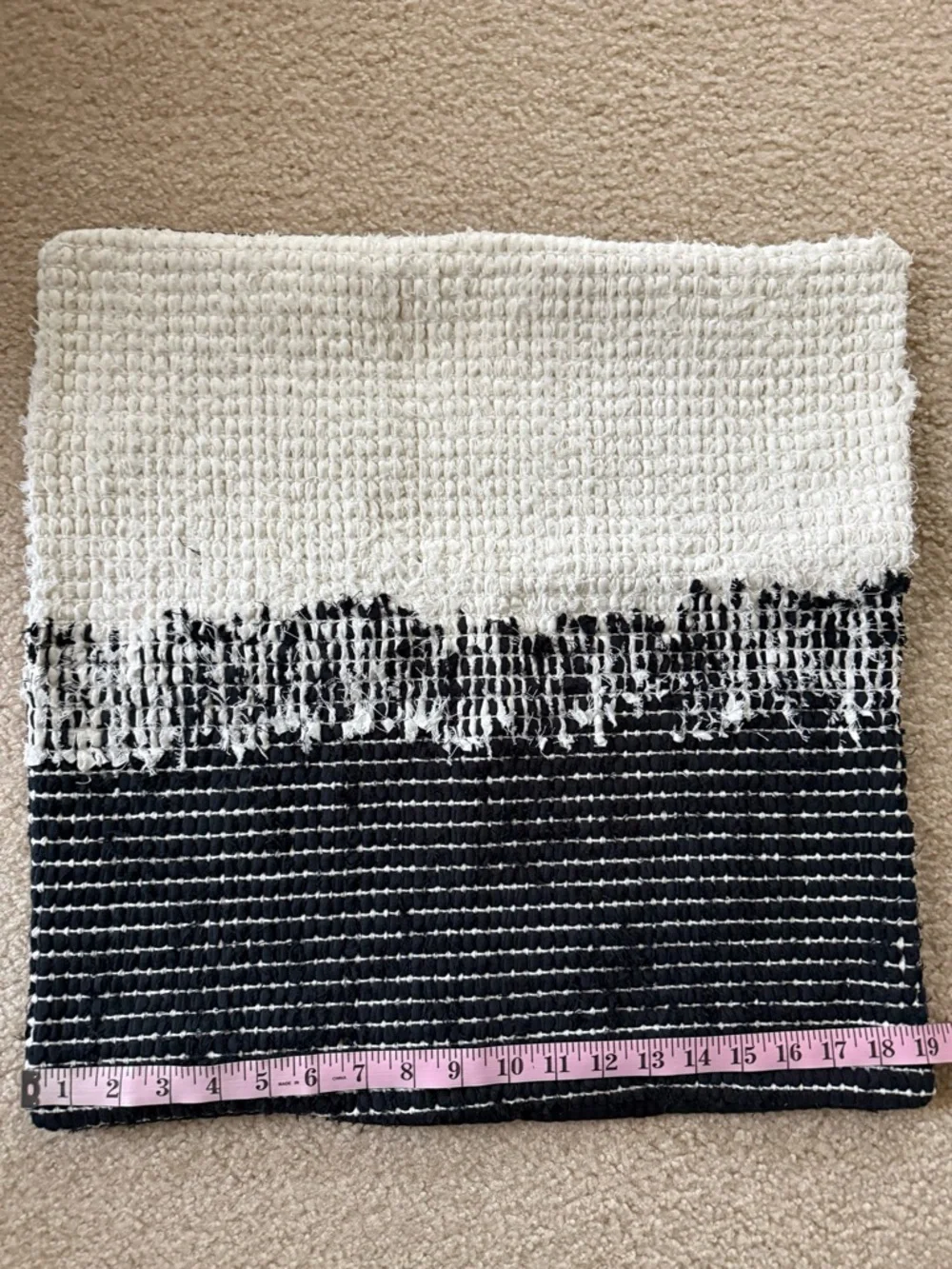 Nasselmal Black and White Woven Pillow Cover